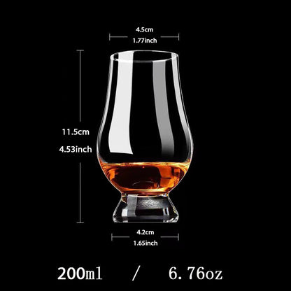 4-Piece Clear Whiskey Cup Set – Transparent Lead-Free Crystal Drinking Glasses