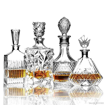 Crystal Glass Whiskey Decanters