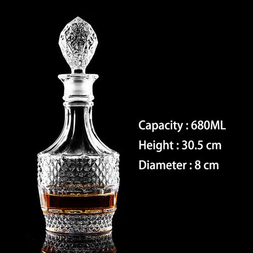 Crystal Glass Whiskey Decanters