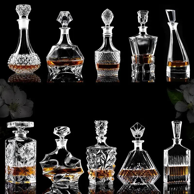 Crystal Glass Whiskey Decanters