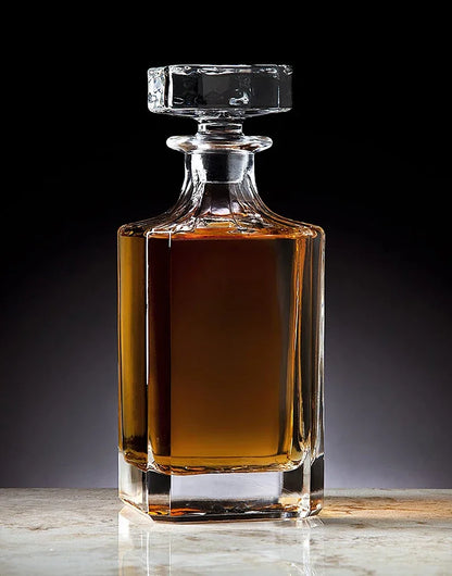 Hellodream Lead-Free Crystal Whiskey Decanter for Liquor & Scotch