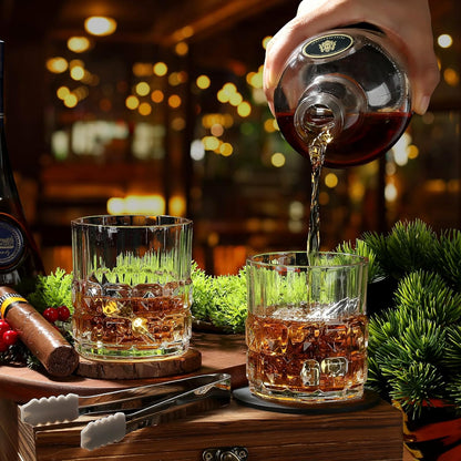 Gifts for Men Dad, Father'S Day Anniversary Birthday Gifts Ideas for Him Husband Boyfriend, Stainless Steel Whiskey Stones and Whiskey Glasses Set, Unique Whiskey Bourbon Groomsman Gifts for Men Boss