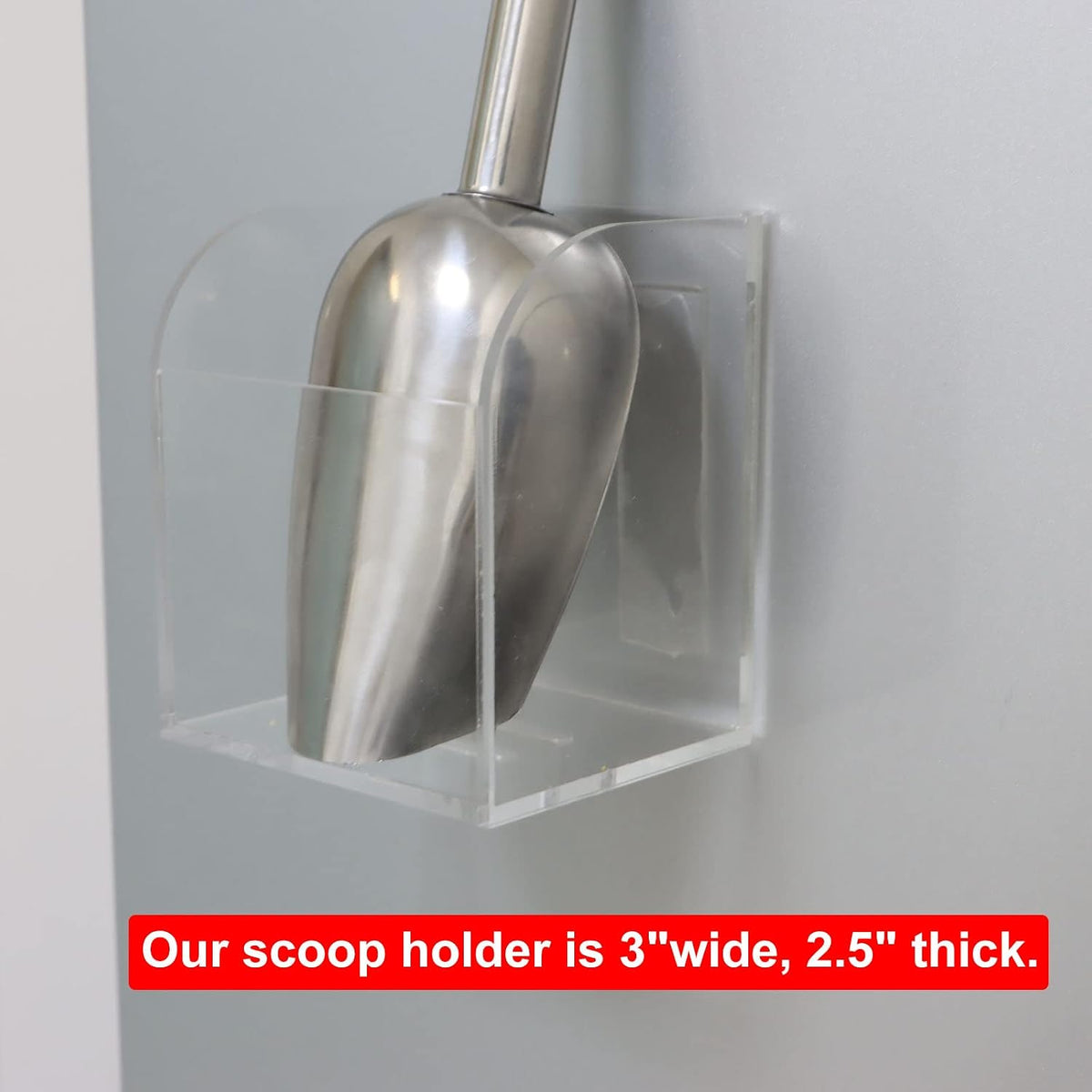 Ice Scoop Holder - Countertop & Wall Mount - 3.7"X2.1"X2.6" (Scoop NOT Included)