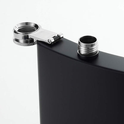 8 Oz Matte Black Pocket Liquor Whiskey Hip Flask with Funnel, Stainless Steel and Leak Proof