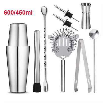 Boston Shaker Professional Stainless Steel Bartender Wine Cup Cocktail Mixer Martini Cocktail Shaker Bar Set