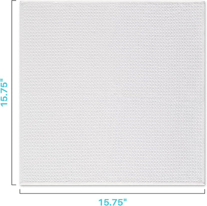 Microfiber Cleaning Cloth, 6 Piece Set, Large, White