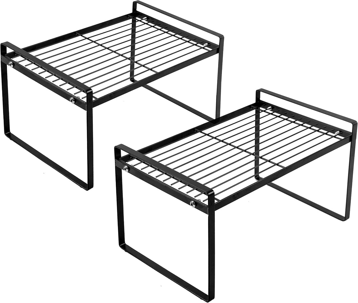 Cabinet Shelf Organizer, Pantry Shelf Rack, Black 13X8.3X7.3