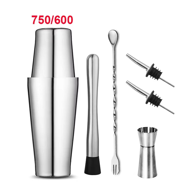 Boston Shaker Professional Stainless Steel Bartender Wine Cup Cocktail Mixer Martini Cocktail Shaker Bar Set