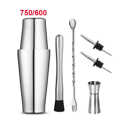 Boston Shaker Professional Stainless Steel Bartender Wine Cup Cocktail Mixer Martini Cocktail Shaker Bar Set