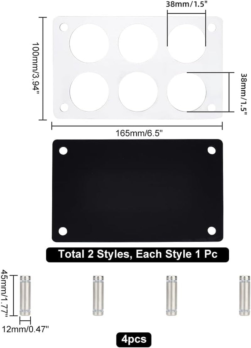 Shot Glass Holder Tray, 6 Hole Acrylic Bar Tasting Serving Tray, Wine Shot Glasses Display, Whiskey Tequila Glass Cup Rack Organizer for Restaurant Club Bar Family Gathering Party