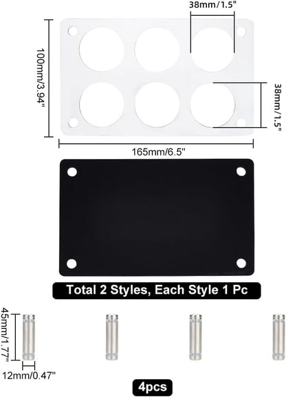 Shot Glass Holder Tray, 6 Hole Acrylic Bar Tasting Serving Tray, Wine Shot Glasses Display, Whiskey Tequila Glass Cup Rack Organizer for Restaurant Club Bar Family Gathering Party
