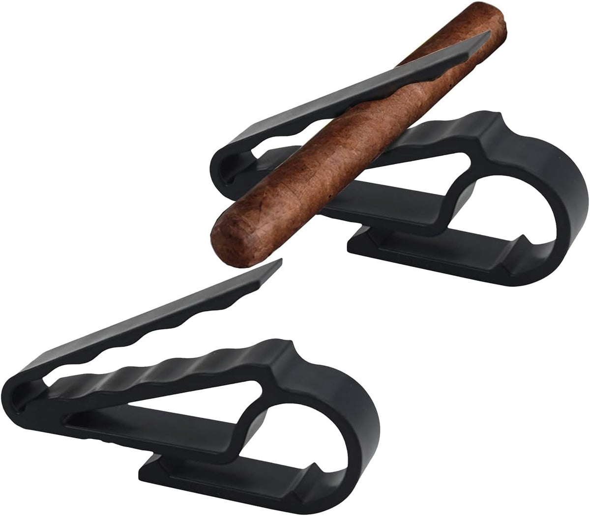 4 Pack Cigar Holder Cigar Clip Cigar Minder for Golfers, Golf Cart Cigar Stand Golf Cigar Holders for Men,Cigar Clip Cigar Minder for Golfers,Boat,Motorcycle,Bbq Grill,Cigar Gifts(Black)