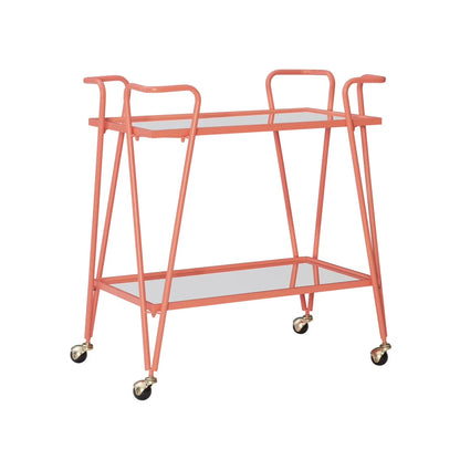 Ellie Steel/Mirror Bar Cart