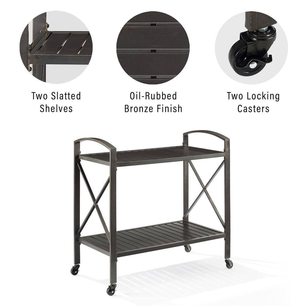 Kaplan Metal Outdoor Bar Cart