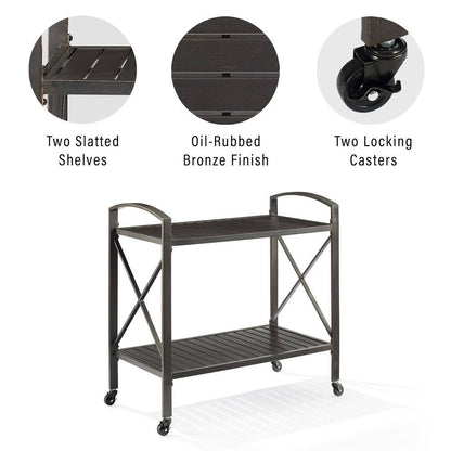 Kaplan Metal Outdoor Bar Cart