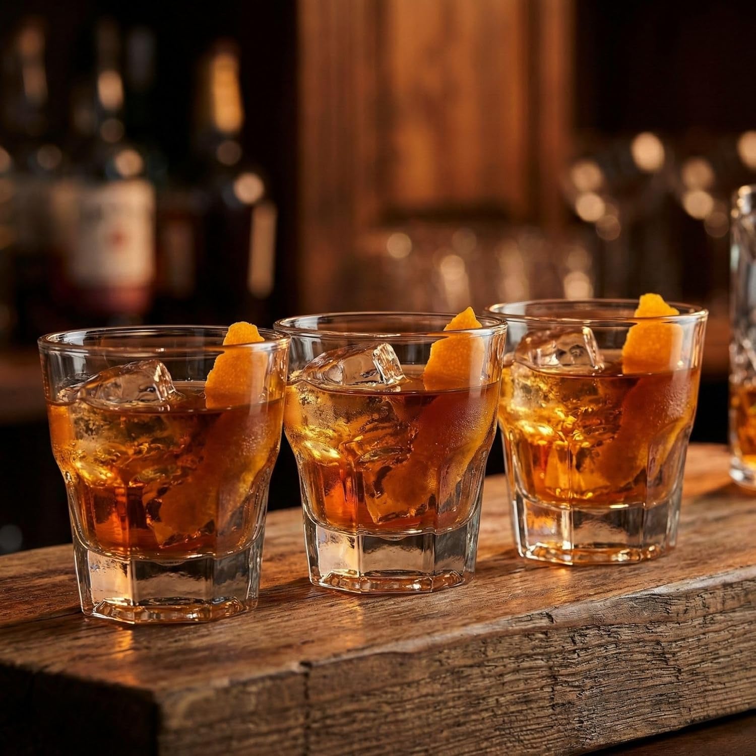 Otto 5 Ounce Whiskey Glasses Set of 6 Paneled Rocks Glasses - Fine-Blown Tempered Heavy Base Dishwasher-Safe Clear Glass Scotch Glasses for Cocktails or Liquors