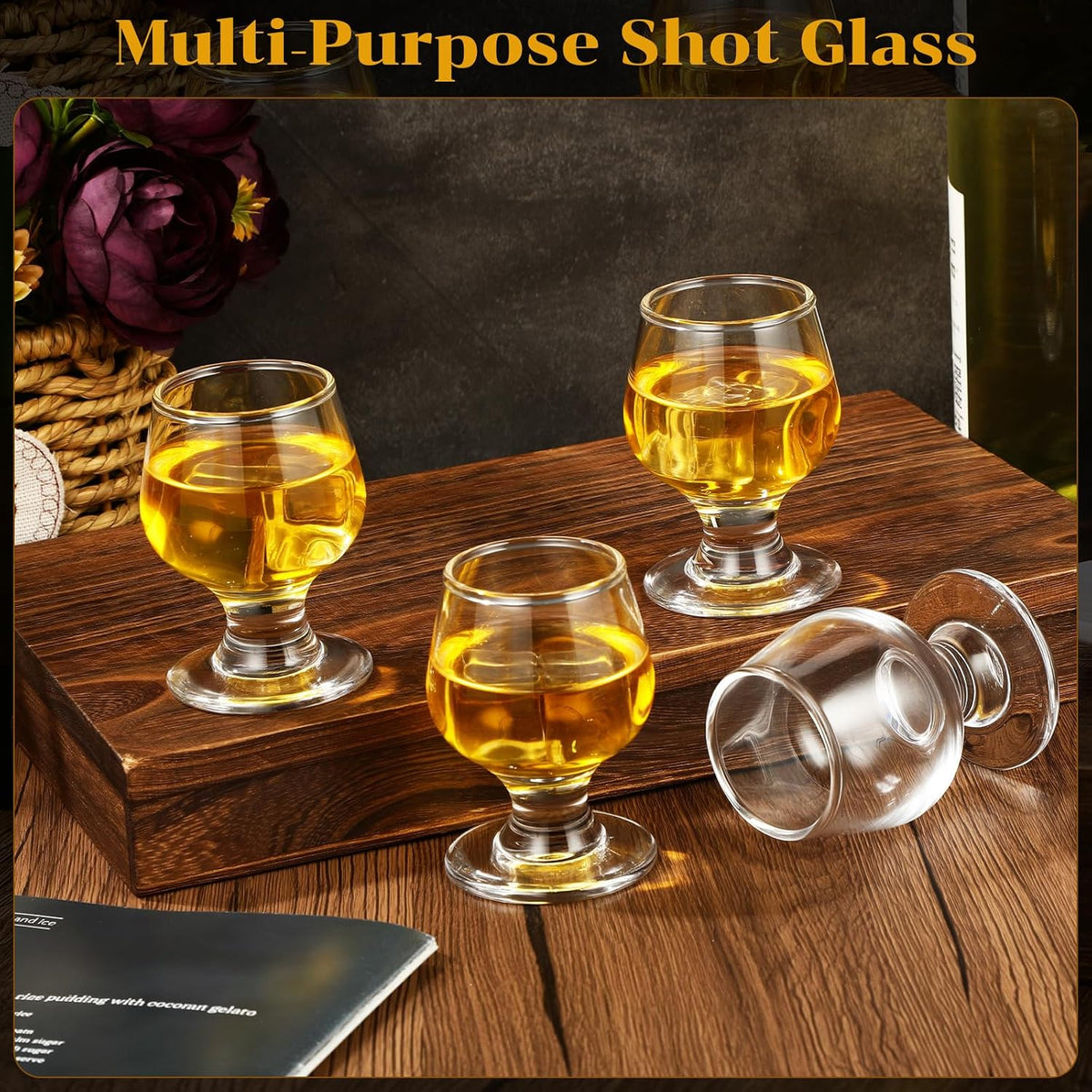 36 Pcs 1.75Oz Mini Shot Glass, Clear, Cute, Perfect for Tasting Brandy Whiskey Juice Vodka Sherry Champagne Beer
