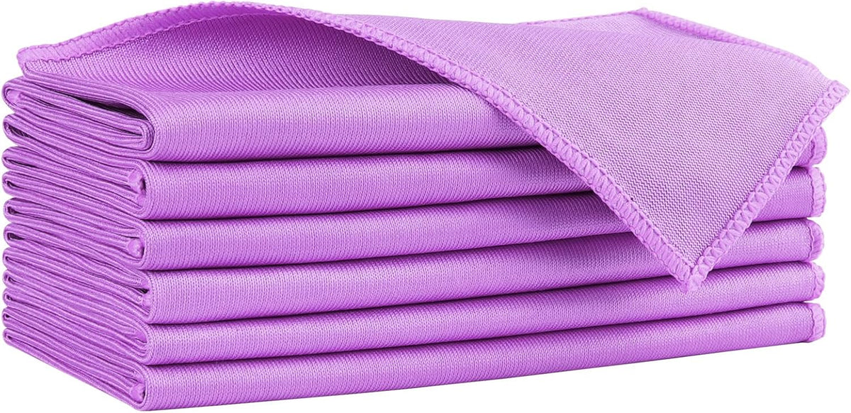 Glass Cleaning Cloths 6PK, Streak Free Towel for Windows, 14X16In