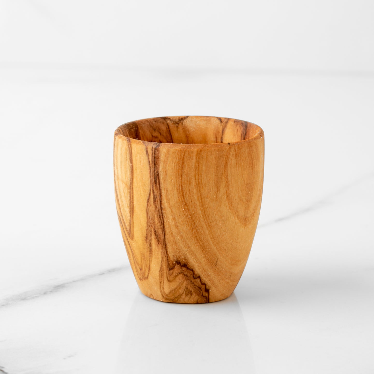Handcrafted Olive Wood Shot Glass - 1.5 oz