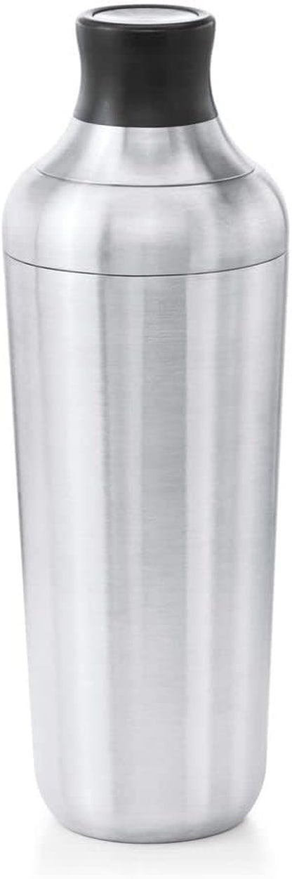OXO Steel Cocktail Shaker with Strainer, Stainless Finish - 24 Oz Capacity