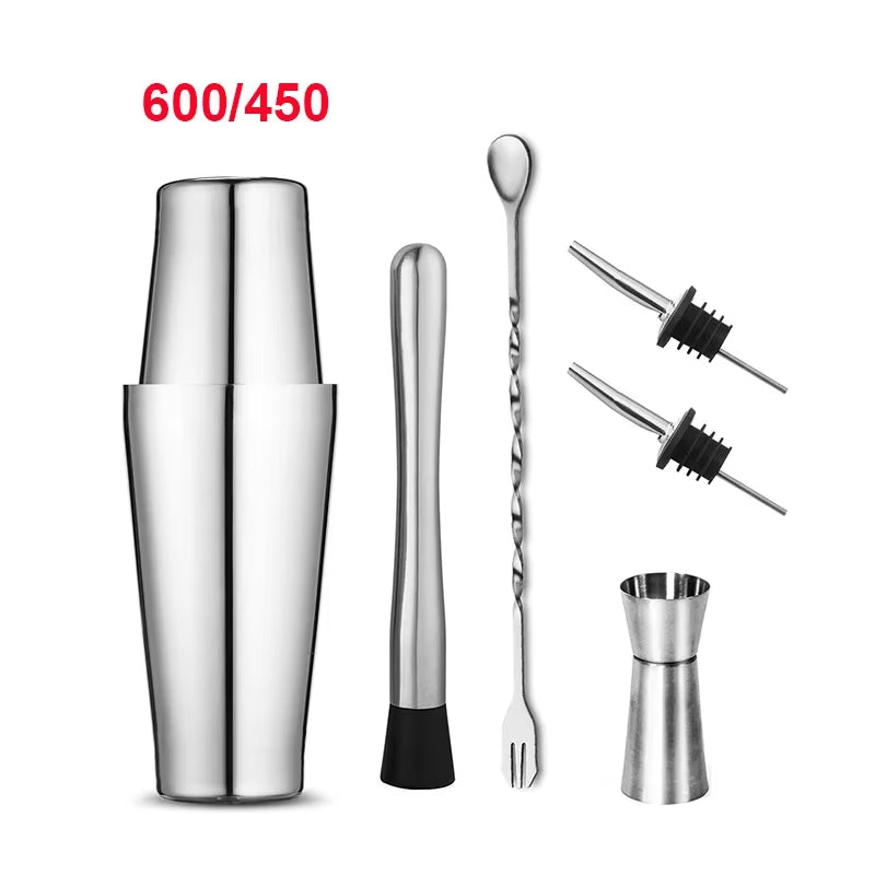 Boston Shaker Professional Stainless Steel Bartender Wine Cup Cocktail Mixer Martini Cocktail Shaker Bar Set