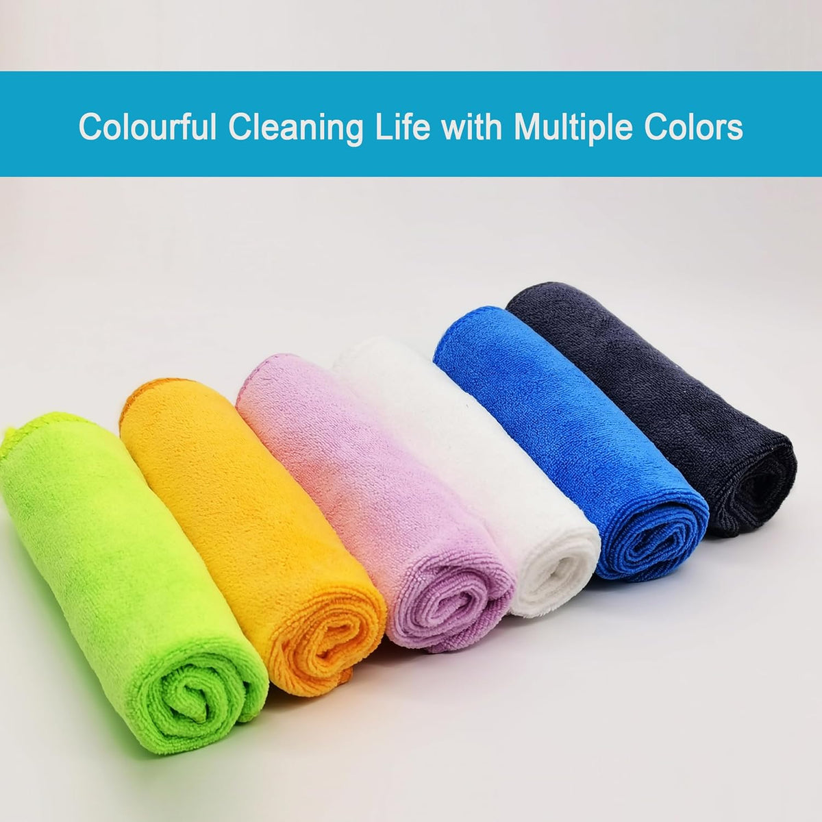 Premium Microfiber Cleaning Cloths, Ultra Absorbent Lint-Free Towels for Kitchen, Glass, Car Care, Stainless Steel & Household Cleaning, 400 GSM, 12" X 12"