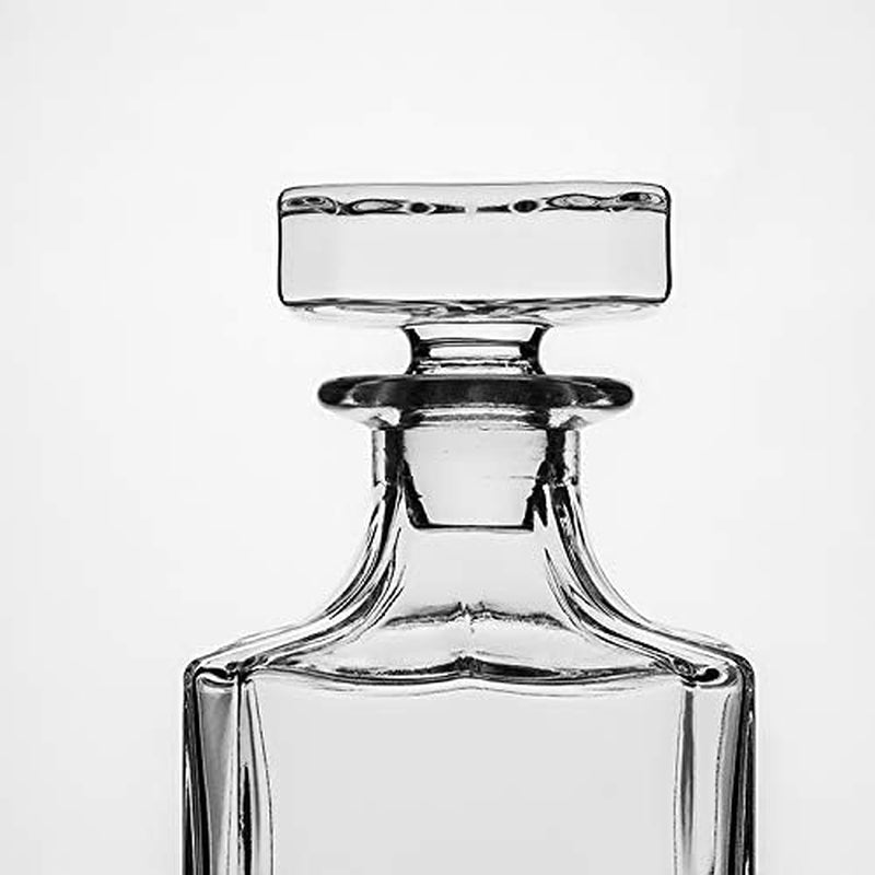 Square 25Oz Whiskey Decanter with Glass Stopper