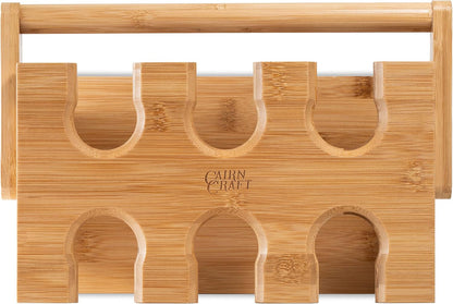 Cairncaddy Bamboo Whiskey Glass Holder - Carrier and Drying Rack for Whisky Tasting Glassware