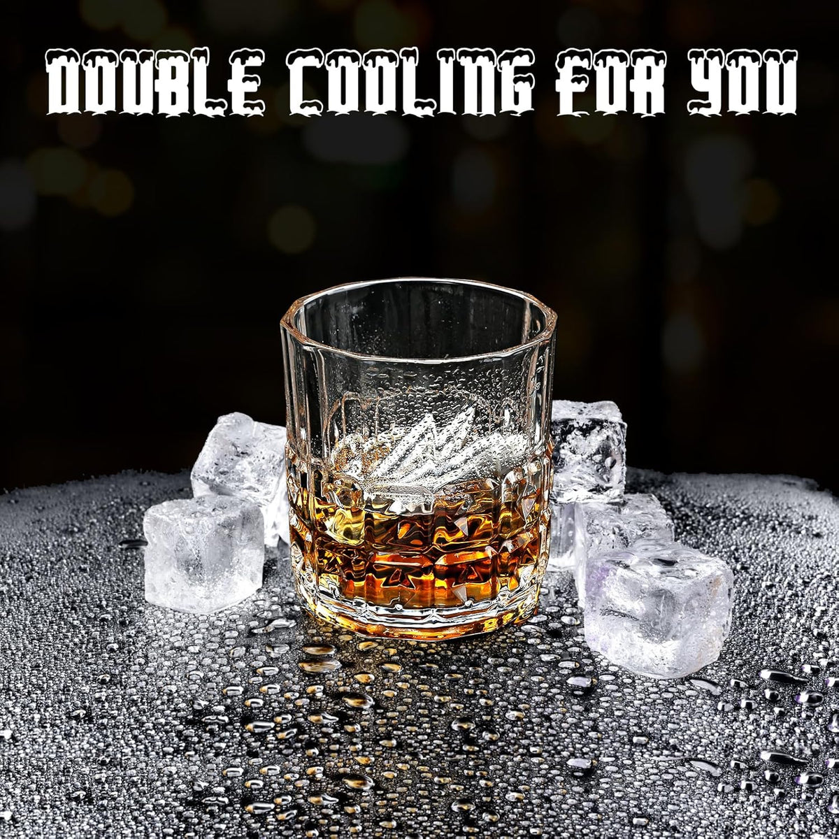 Gifts for Men Dad, Father'S Day Anniversary Birthday Gifts Ideas for Him Husband Boyfriend, Stainless Steel Whiskey Stones and Whiskey Glasses Set, Unique Whiskey Bourbon Groomsman Gifts for Men Boss