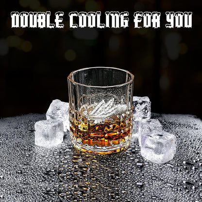 Gifts for Men Dad, Father'S Day Anniversary Birthday Gifts Ideas for Him Husband Boyfriend, Stainless Steel Whiskey Stones and Whiskey Glasses Set, Unique Whiskey Bourbon Groomsman Gifts for Men Boss