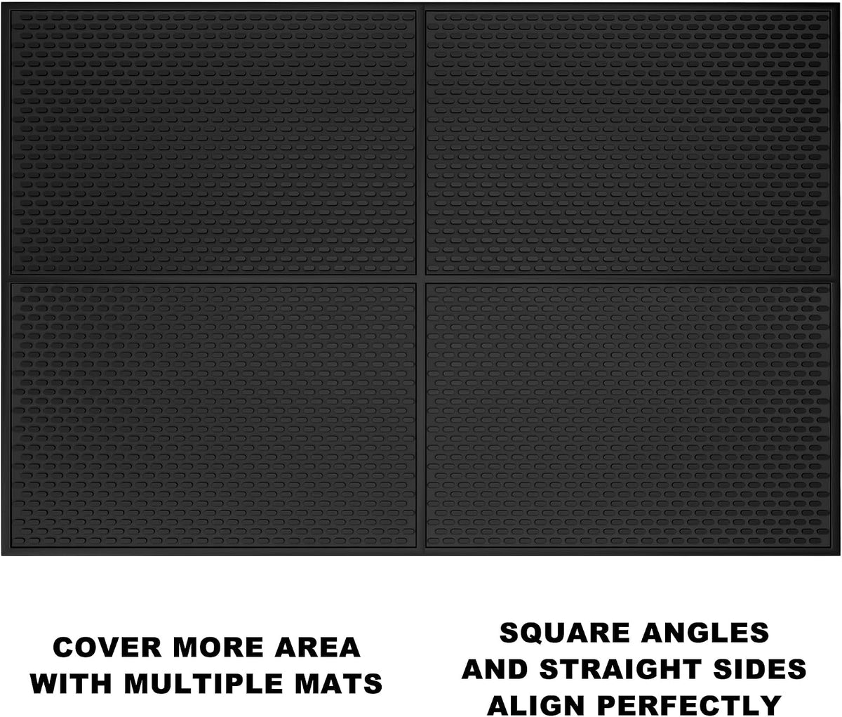 Silicone Bar Mat 2 Pack - 18 X 12 in Coffee Bar Mats for Countertop