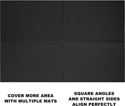 Silicone Bar Mat 2 Pack - 18 X 12 in Coffee Bar Mats for Countertop