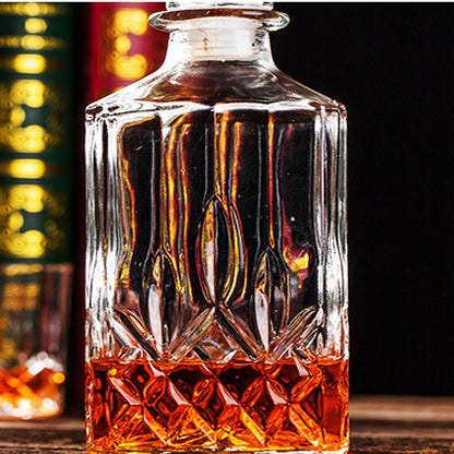 1PCS 33.8 Oz Diamond Decanter Whiskey Decanter Crystal Whiskey Bottle – for Whiskey, Bourbon, Scotch and Spirits
