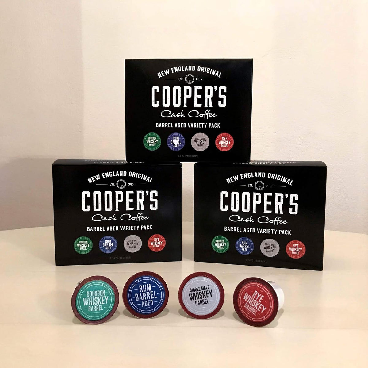 Bourbon Barrel Aged Coffee 24Ct Variety Pack Set and Bourbon & Whiskey Barrel Aged Coffee - Ground - 4-Bag Coffee Set 160Z