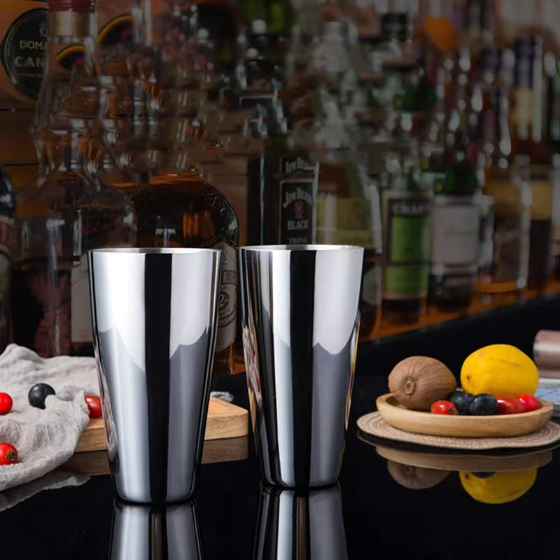 Boston Shaker Professional Stainless Steel Bartender Wine Cup Cocktail Mixer Martini Cocktail Shaker Bar Set